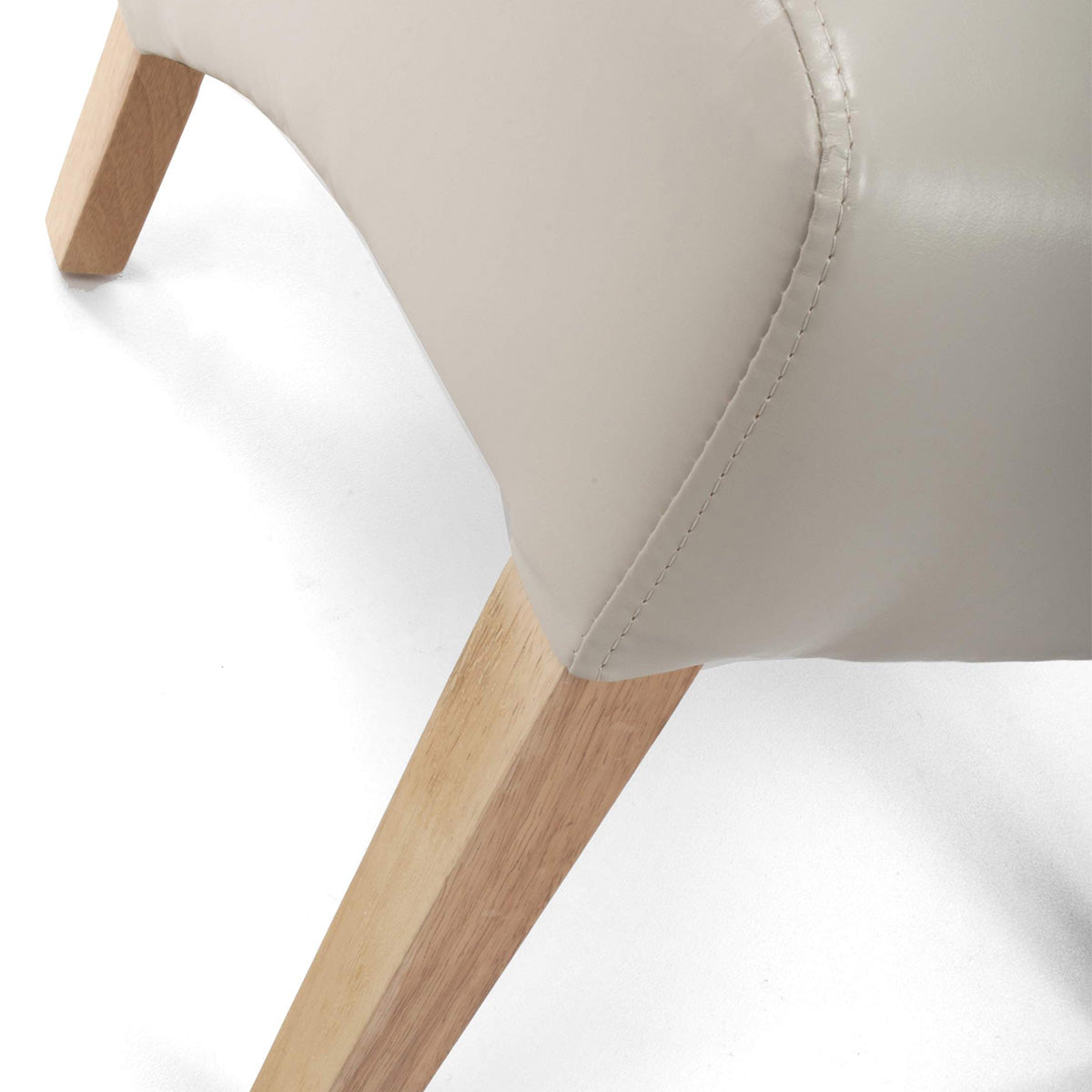 Bonded Leather Dining Chairs in Set Of 2 With Roll Back - Krista