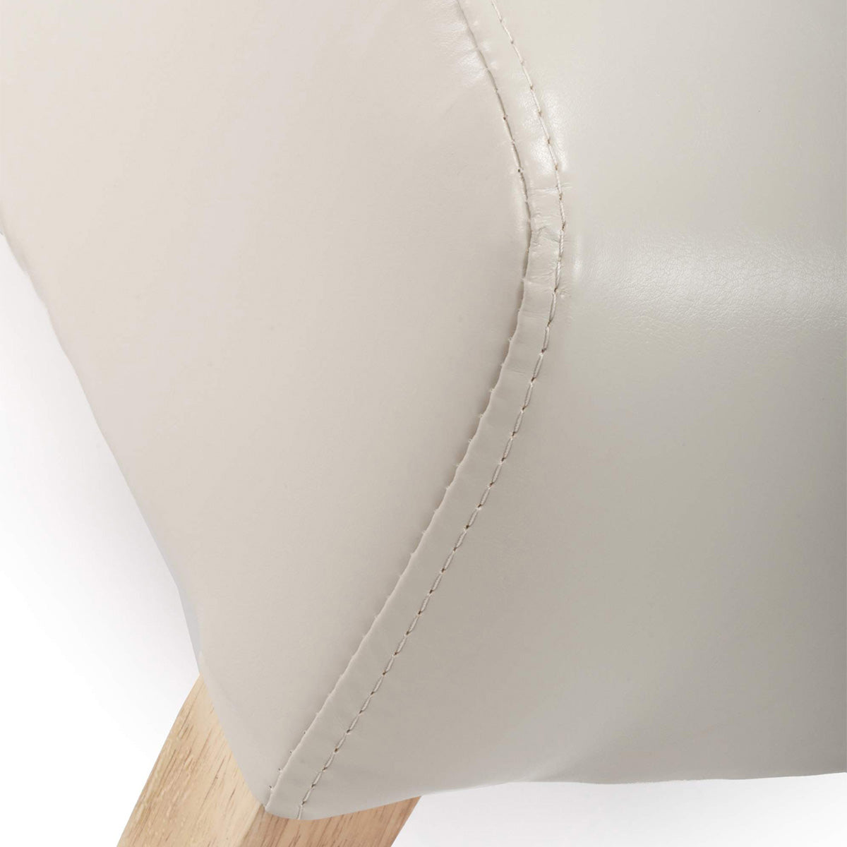 Bonded Leather Dining Chairs in Set Of 2 With Roll Back - Krista