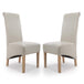Bonded Leather Dining Chairs in Set Of 2 With Roll Back - Krista
