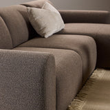 Boucle Fabric 2 Seater Chaise Longue Sofa Facing Right Handed - Midfield