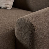 Boucle Fabric 2 Seater Chaise Longue Sofa Facing Right Handed - Midfield
