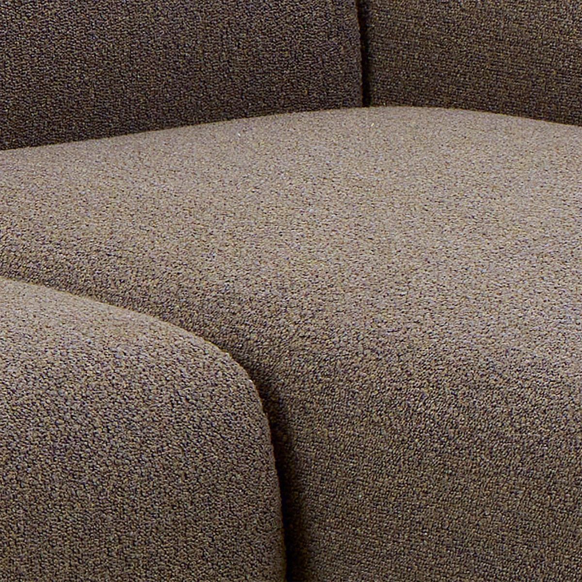 Boucle Fabric 2 Seater Chaise Longue Sofa Facing Right Handed - Midfield