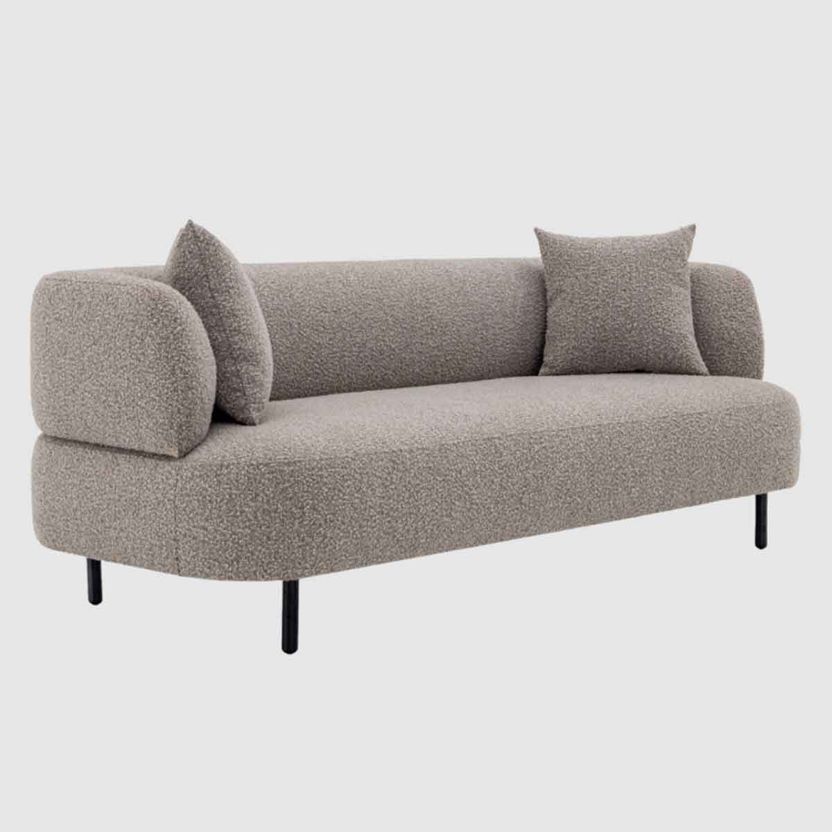 Boucle Fabric 3 Seater Sofa 202cm Wide - Luma