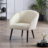 Boucle Fabric Accent Chair - Amari