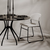 Boucle Fabric Accent Chair Stackable - Teddy