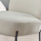 Boucle Fabric Accent Chair With Black Legs - Lulu