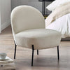 Boucle Fabric Accent Chair With Black Legs - Lulu