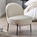 Boucle Fabric Accent Chair With Black Legs - Lulu