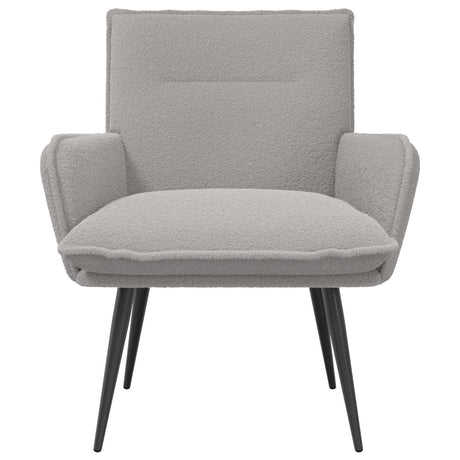 Boucle Fabric Armchair 70cm Wide With Metal Legs - Vantage Home