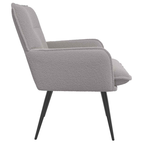 Boucle Fabric Armchair 70cm Wide With Metal Legs - Vantage Home