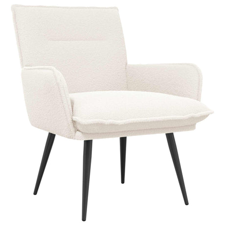 Boucle Fabric Armchair 70cm Wide With Metal Legs - Vantage Home