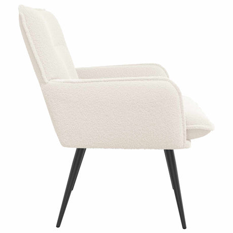 Boucle Fabric Armchair 70cm Wide With Metal Legs - Vantage Home