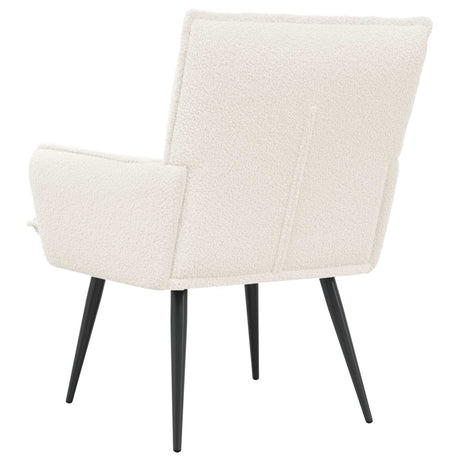 Boucle Fabric Armchair 70cm Wide With Metal Legs - Vantage Home