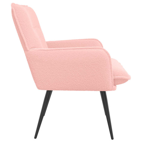 Boucle Fabric Armchair 70cm Wide With Metal Legs - Vantage Home