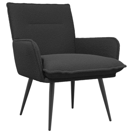 Boucle Fabric Armchair 70cm Wide With Metal Legs - Vantage Home