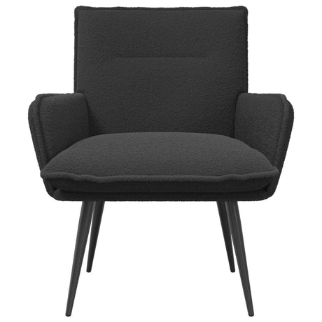 Boucle Fabric Armchair 70cm Wide With Metal Legs - Vantage Home