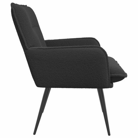 Boucle Fabric Armchair 70cm Wide With Metal Legs - Vantage Home