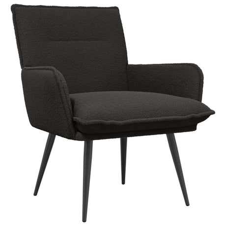 Boucle Fabric Armchair 70cm Wide With Metal Legs - Vantage Home