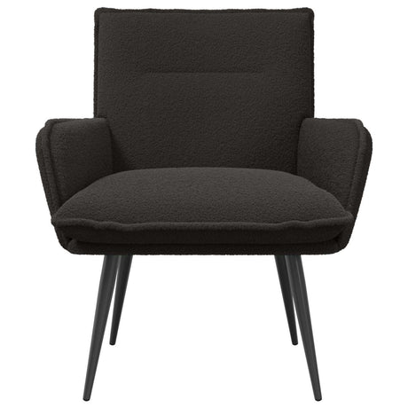 Boucle Fabric Armchair 70cm Wide With Metal Legs - Vantage Home