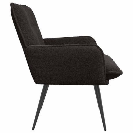 Boucle Fabric Armchair 70cm Wide With Metal Legs - Vantage Home