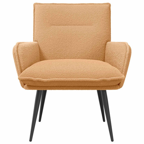 Boucle Fabric Armchair 70cm Wide With Metal Legs - Vantage Home