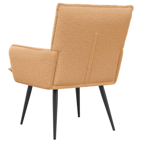 Boucle Fabric Armchair 70cm Wide With Metal Legs - Vantage Home