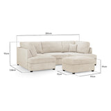 Boucle Fabric Corner Sofa in U Shape - Carnaby