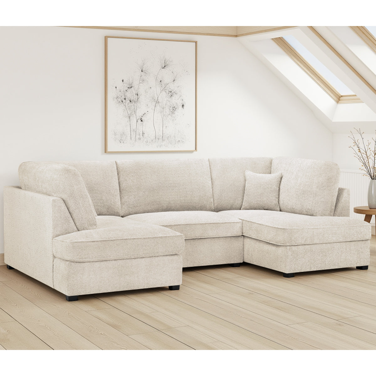 Boucle Fabric Corner Sofa in U Shape - Carnaby