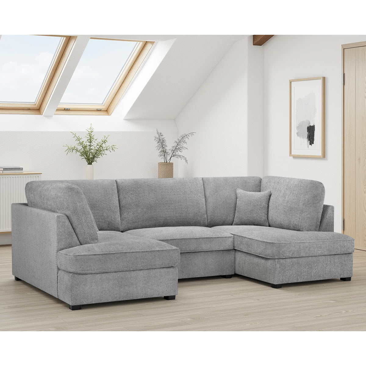 Boucle Fabric Corner Sofa in U Shape - Carnaby