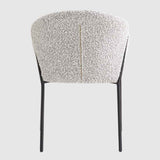 Boucle Fabric Dining Chairs 55cm Wide in Set Of 2 - Petal