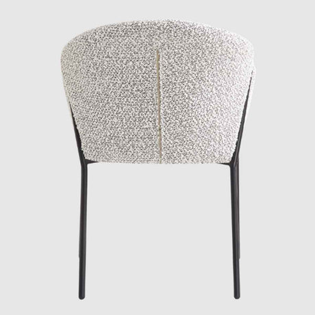 Boucle Fabric Dining Chairs 55cm Wide in Set Of 2 - Petal