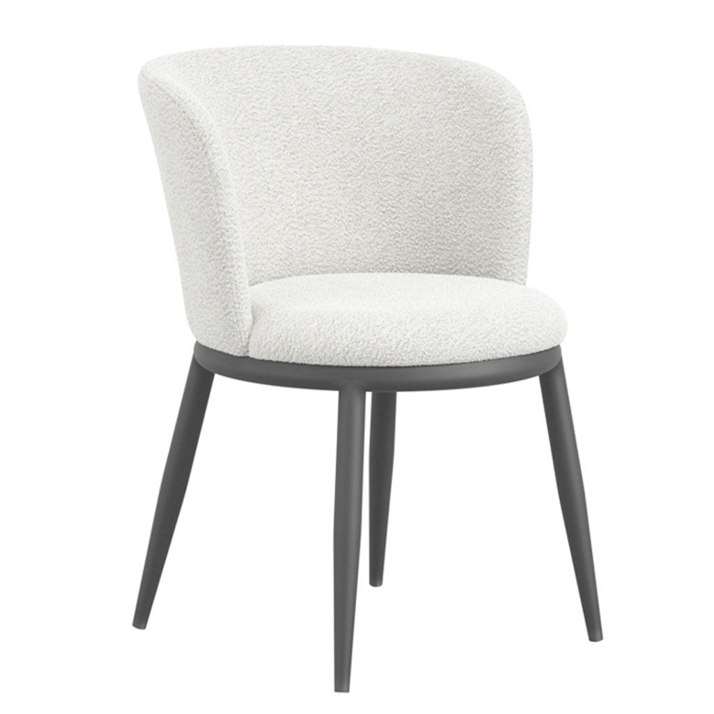 Boucle Fabric Dining Chairs in Set Of 2 - Nova