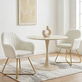 Boucle Fabric Dining Chairs in Set Of 2 - Velmora