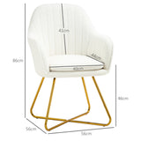 Boucle Fabric Dining Chairs in Set Of 2 - Velmora