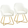 Boucle Fabric Dining Chairs in Set Of 2 - Velmora