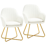 Boucle Fabric Dining Chairs in Set Of 2 - Velmora