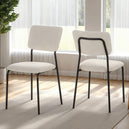 Boucle Fabric Dining Chairs in Set Of 4 - Sheldon