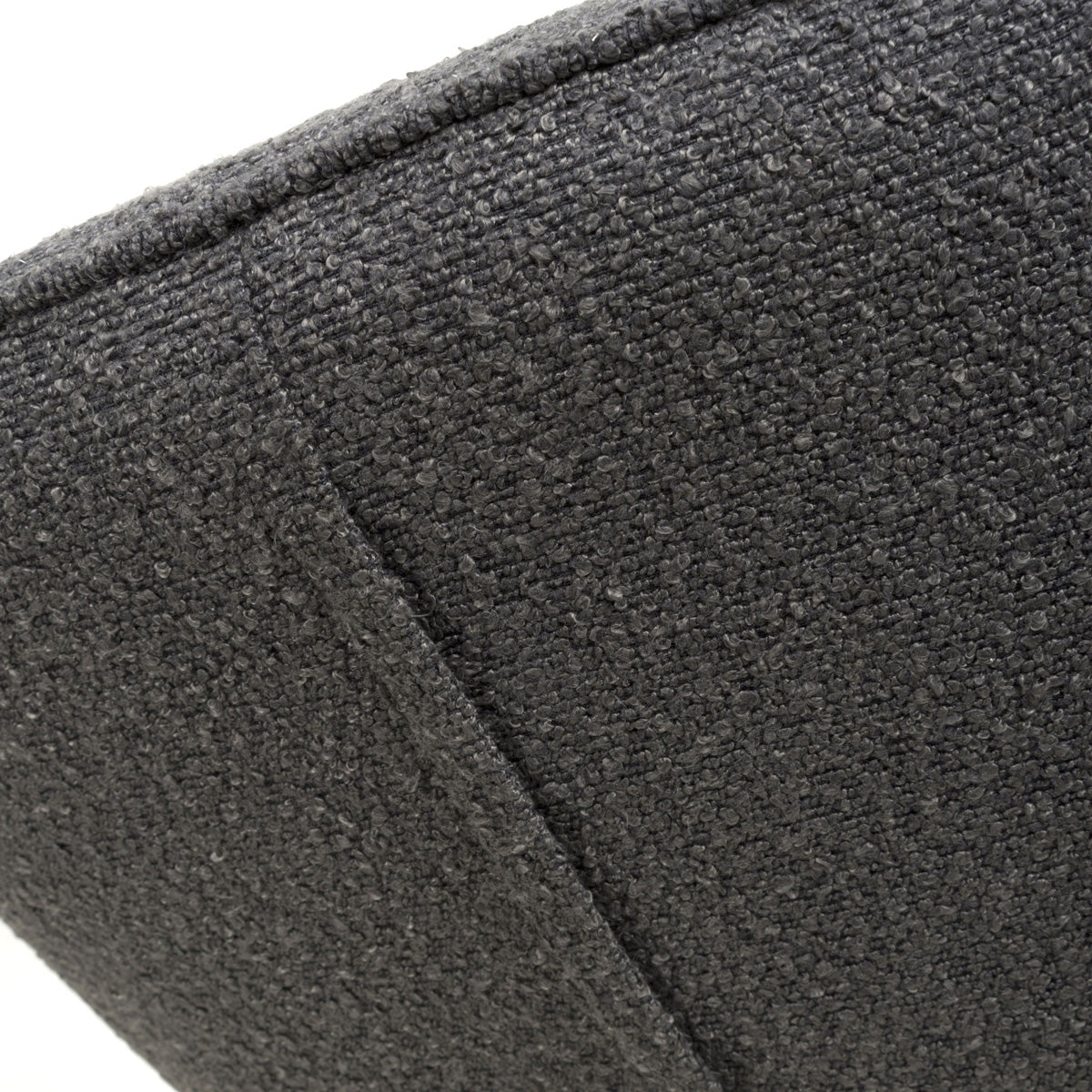 Boucle Fabric Dining Chairs in Set Of 2 With Black Metal Legs - Lola