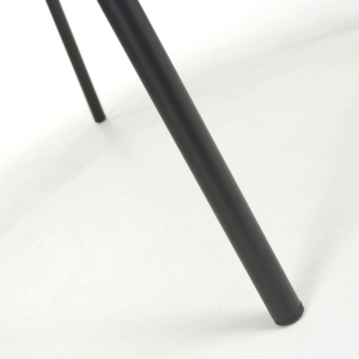 Boucle Fabric Dining Chairs in Set Of 2 With Black Metal Legs - Lola