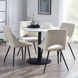 Boucle Fabric Dining Chairs in Set Of 2 - Iris