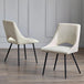 Boucle Fabric Dining Chairs in Set Of 2 - Iris