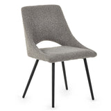 Boucle Fabric Dining Chairs in Set Of 2 - Iris