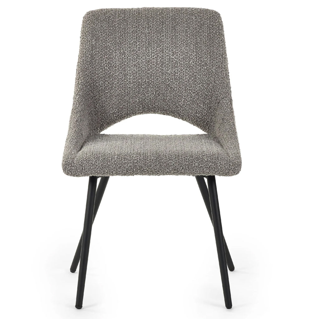 Boucle Fabric Dining Chairs in Set Of 2 - Iris