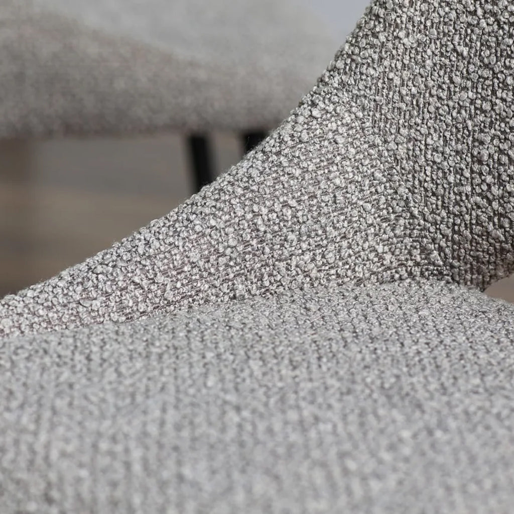 Boucle Fabric Dining Chairs in Set Of 2 - Iris
