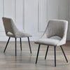 Boucle Fabric Dining Chairs in Set Of 2 - Iris