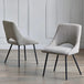Boucle Fabric Dining Chairs in Set Of 2 - Iris