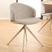 Boucle Fabric Dining Chair With Swivel Function - Ella
