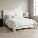 Boucle Fabric Double Bed - Dena