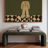 Boucle Fabric Hallway Seating Bench - Ren
