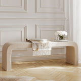 Boucle Fabric Hallway Seating Bench - Ren